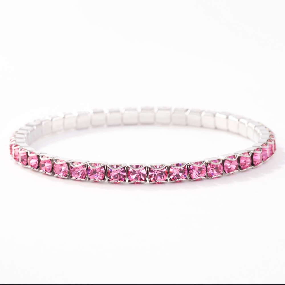Touchstone Crystal by Swarovski Elegant Pink Gemstone Bracelet